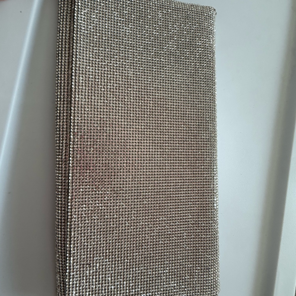Silver Rhinestone Clutch